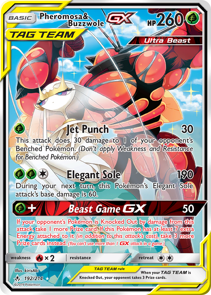 Pheromosa & Buzzwole GX (192/214) [Sun & Moon: Unbroken Bonds] Pokémon