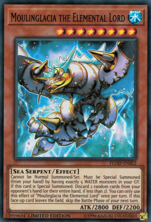 Moulinglacia the Elemental Lord [FLOD-ENSE2] Super Rare Yu-Gi-Oh!