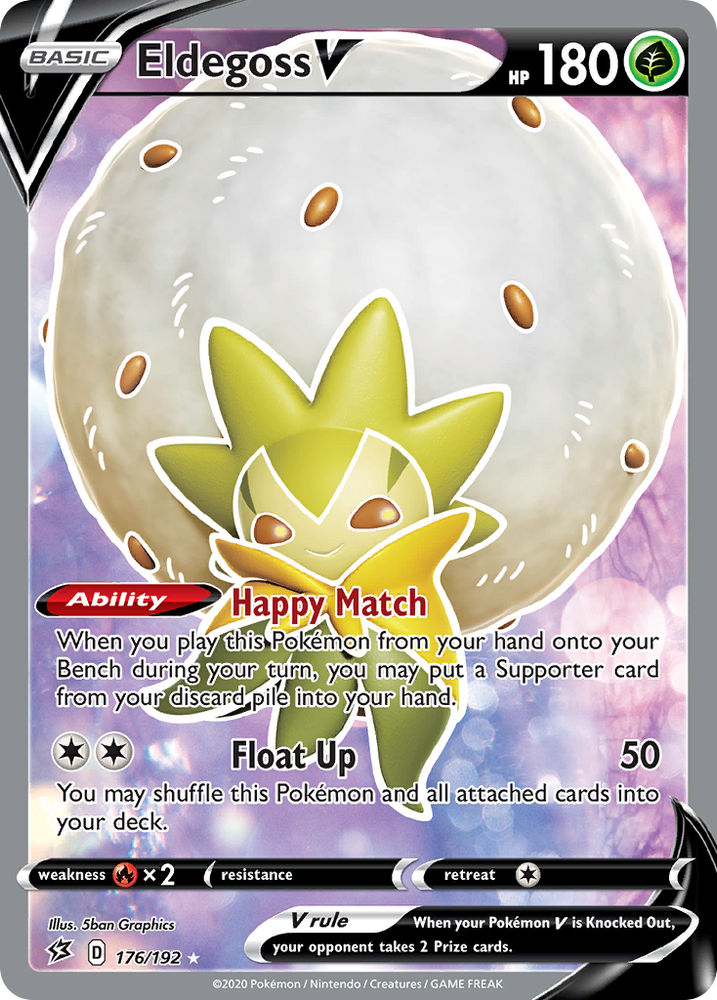Eldegoss V (176/192) [Sword & Shield: Rebel Clash] Pokémon