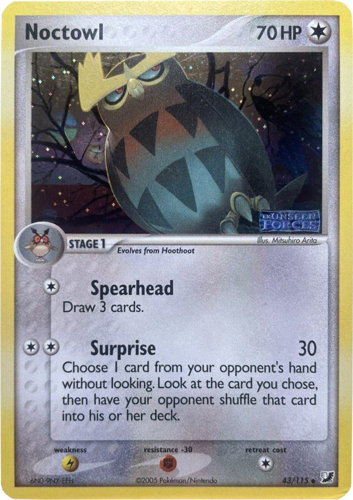 Noctowl (43/115) (Stamped) [EX: Unseen Forces] Pokémon