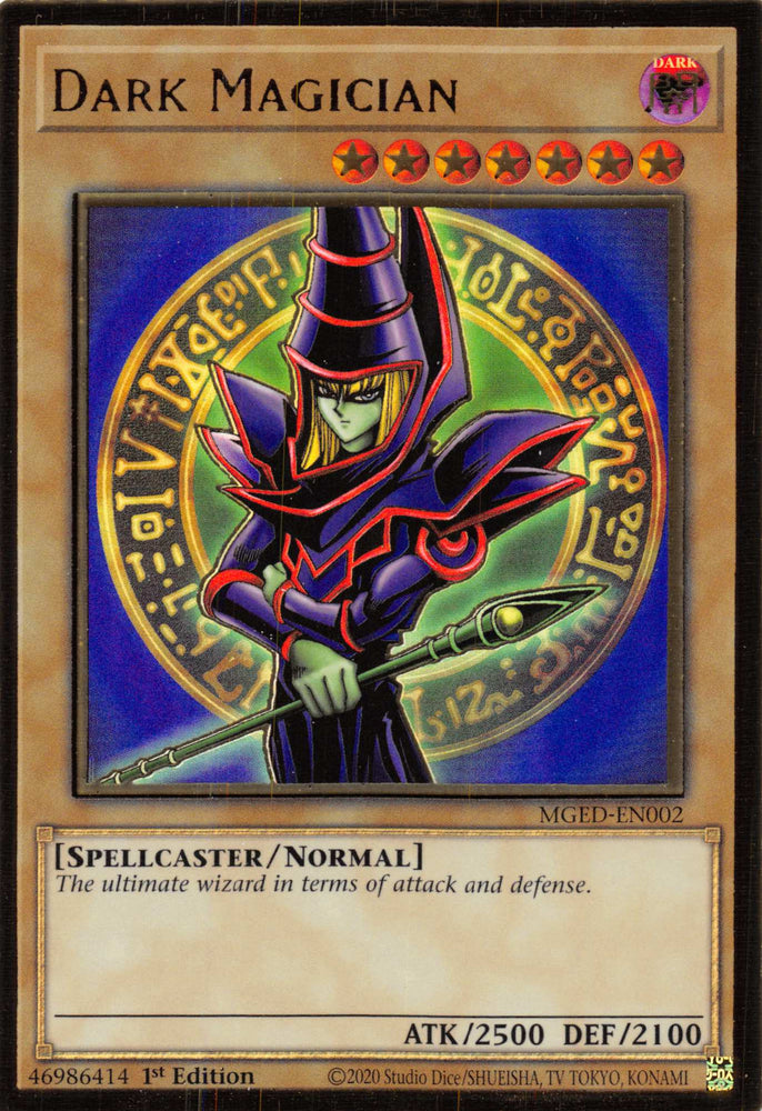 Dark Magician (Alternate Art) [MGED-EN002] Gold Rare Yu-Gi-Oh!