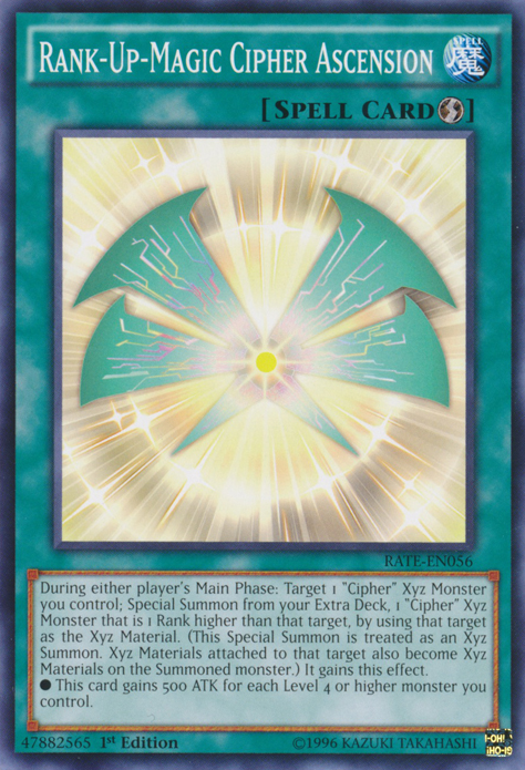 Rank-Up-Magic Cipher Ascension [RATE-EN056] Common Yu-Gi-Oh!