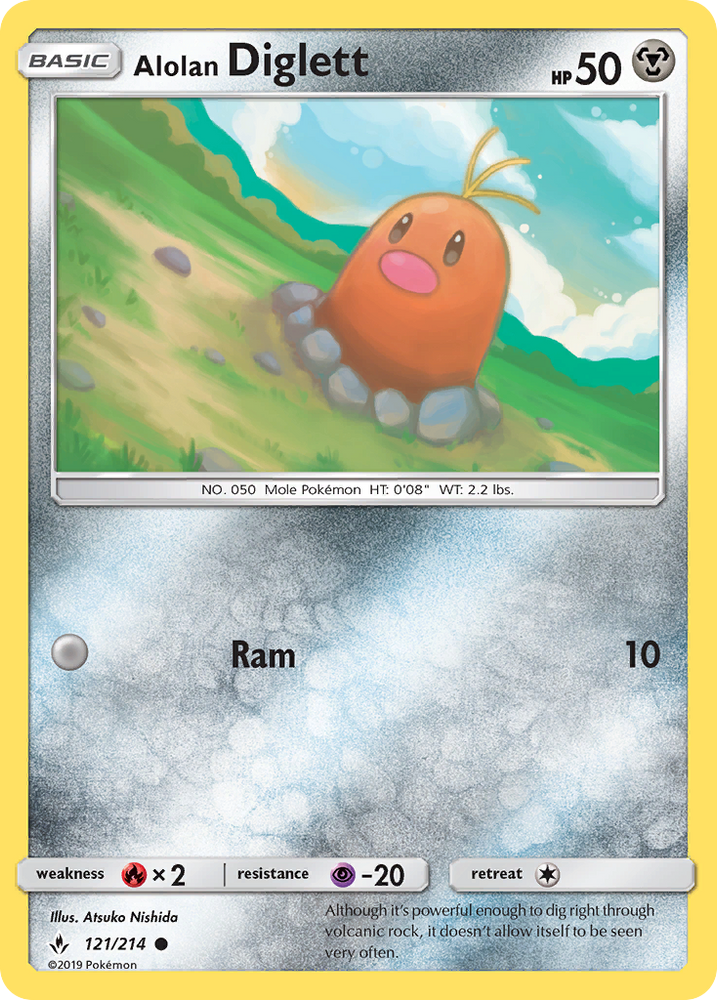 Alolan Diglett (121/214) [Sun & Moon: Unbroken Bonds] Pokémon
