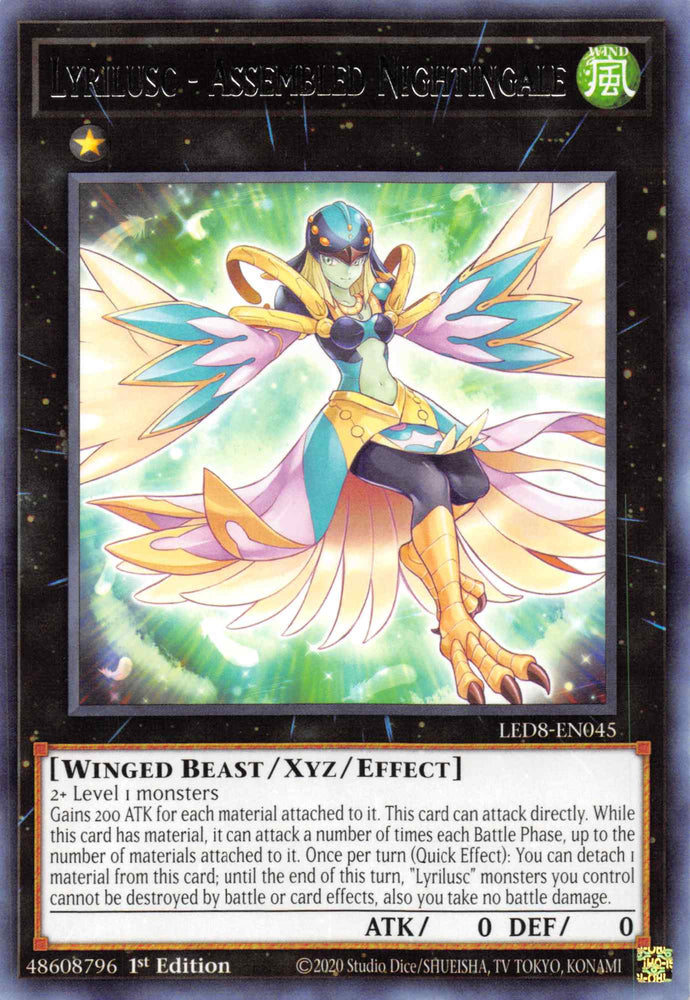 Lyrilusc - Assembled Nightingale [LED8-EN045] Rare Yu-Gi-Oh!