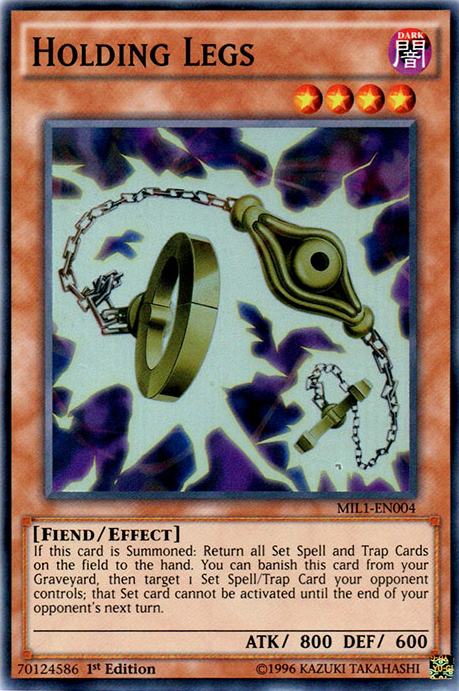 Holding Legs [MIL1-EN004] Super Rare Yu-Gi-Oh!