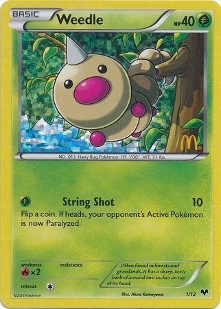 Weedle (1/12) [McDonald's Promos: 2014 Collection] Pokémon