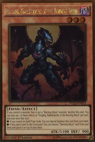 Draghig, Malebranche of the Burning Abyss [PGL3-EN053] Gold Rare Yu-Gi-Oh!