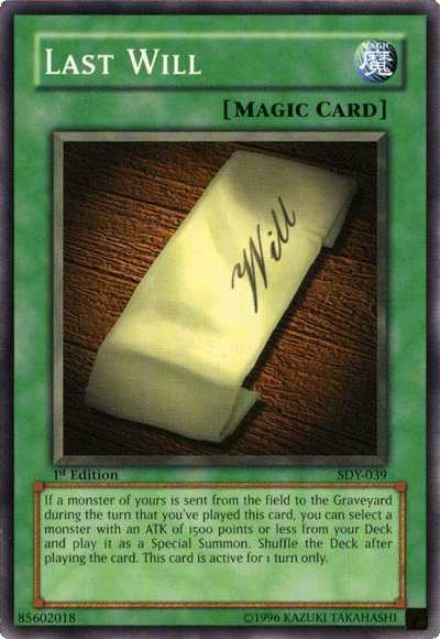Last Will [SDY-039] Common Yu-Gi-Oh!