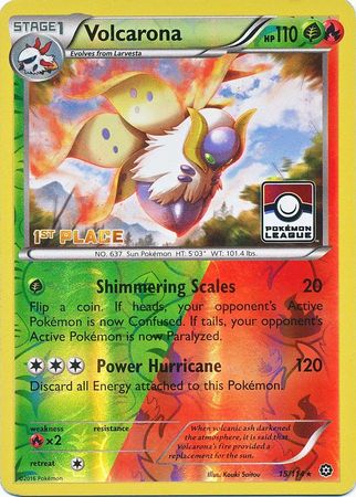 Volcarona (15/114) (League Promo 1st Place) [XY: Steam Siege] Pokémon