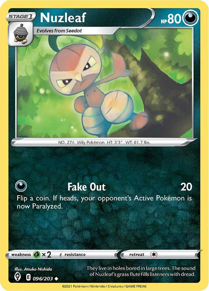 Nuzleaf (096/203) [Sword & Shield: Evolving Skies] Pokémon