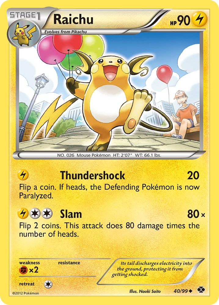 Raichu (40/99) [Black & White: Next Destinies] Pokémon