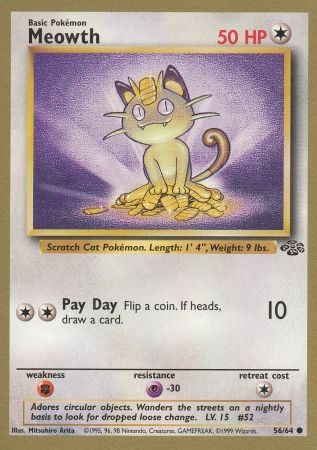 Meowth (56/64) (Gold Bordered Promo) [Jungle Unlimited] Pokémon