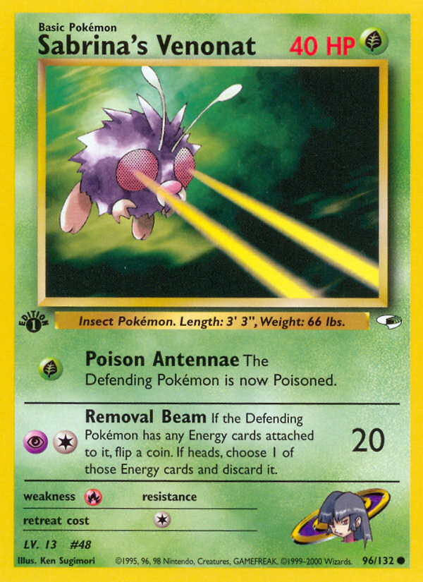 Sabrina's Venonat (96/132) [Gym Heroes 1st Edition] Pokémon