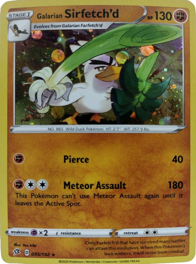 Galarian Sirfetch'd (095/192) (Cosmos Holo) [Sword & Shield: Rebel Clash] Pokémon