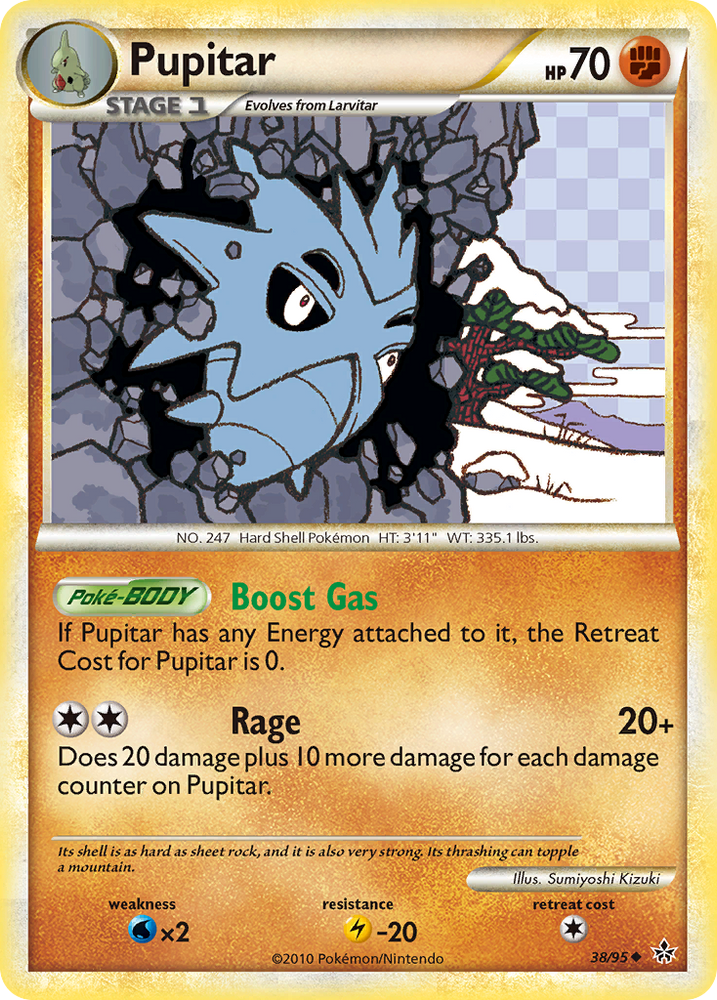 Pupitar (38/95) [HeartGold & SoulSilver: Unleashed] Pokémon