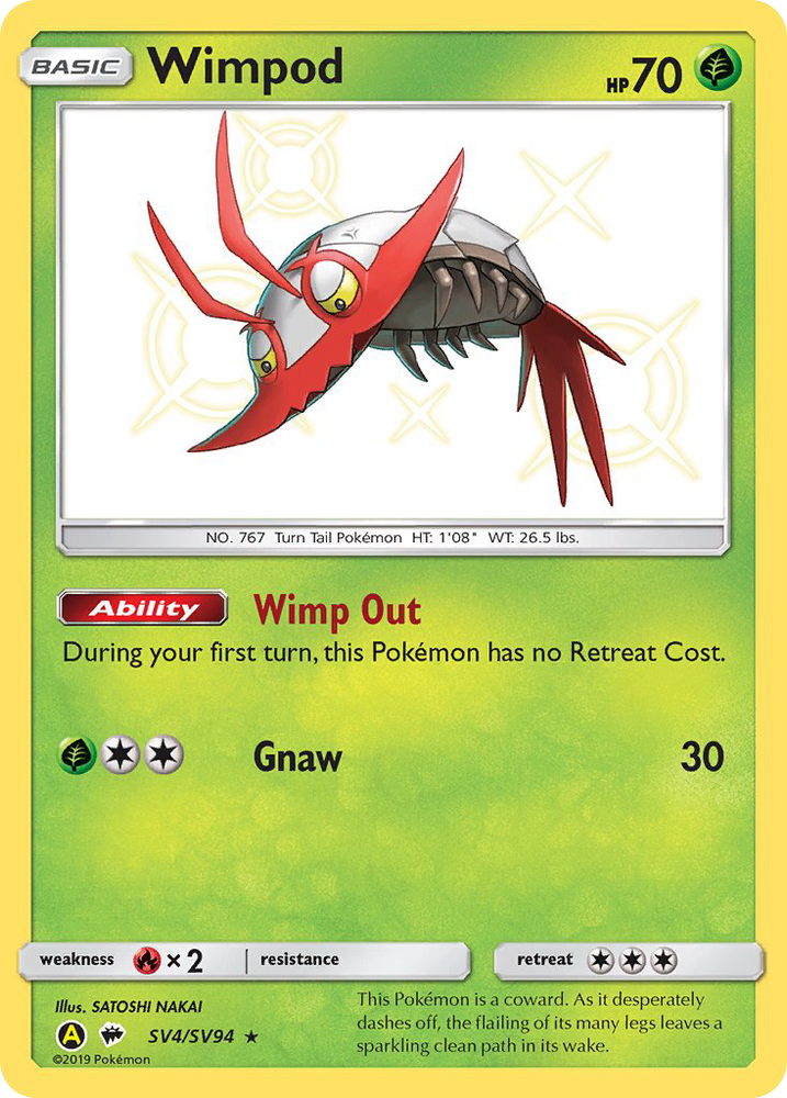 Wimpod (SV4/SV94) [Sun & Moon: Hidden Fates - Shiny Vault] Pokémon