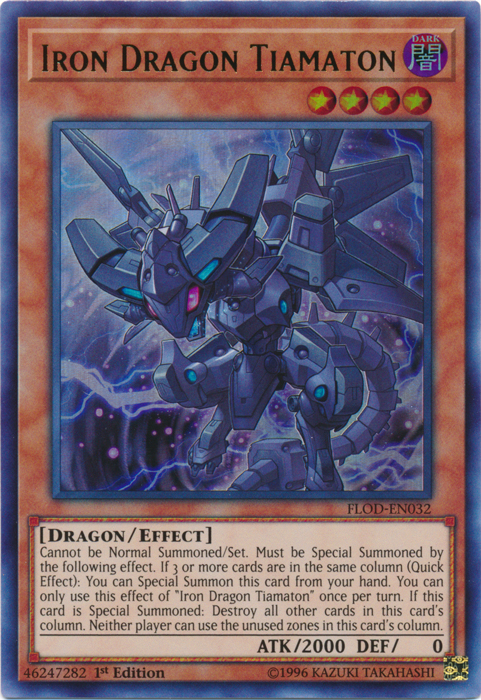 Iron Dragon Tiamaton [FLOD-EN032] Ultra Rare Yu-Gi-Oh!