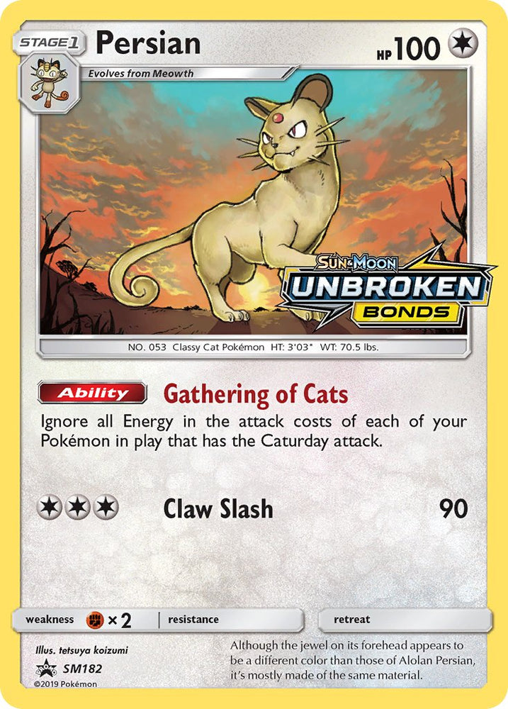Persian (SM182) [Sun & Moon: Black Star Promos] Pokémon