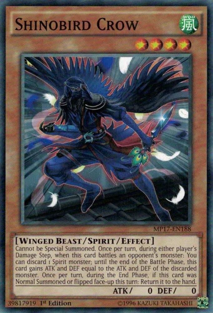 Shinobird Crow [MP17-EN188] Common Yu-Gi-Oh!