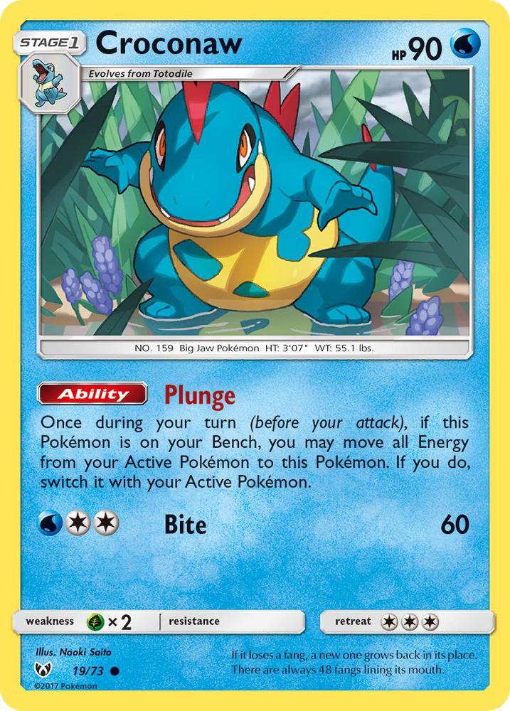 Croconaw (19/73) [Sun & Moon: Shining Legends] Pokémon