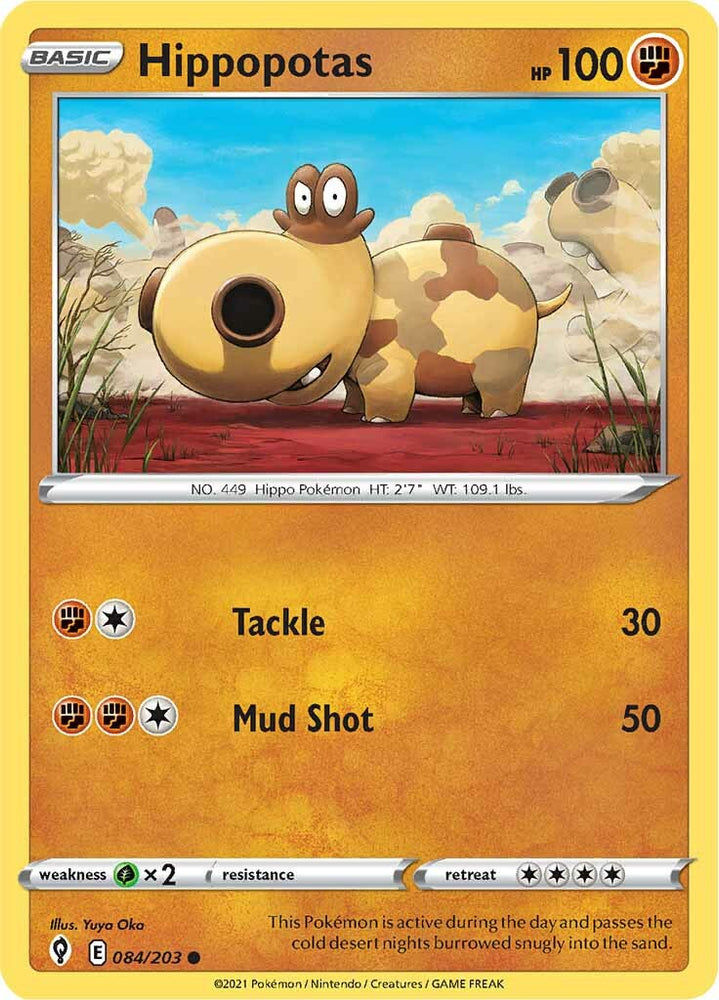 Hippopotas (084/203) [Sword & Shield: Evolving Skies] Pokémon