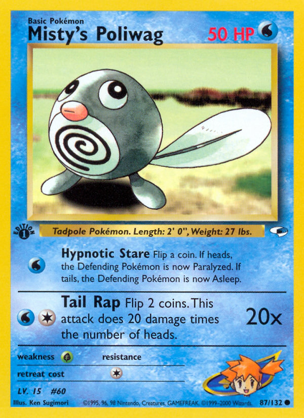 Misty's Poliwag (87/132) [Gym Heroes 1st Edition] Pokémon