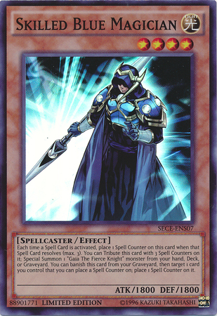 Skilled Blue Magician [SECE-ENS07] Super Rare Yu-Gi-Oh!