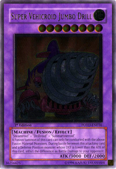 Super Vehicroid Jumbo Drill [POTD-EN036] Ultimate Rare Yu-Gi-Oh!