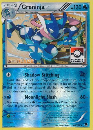 Greninja (40/122) (League Promo 4th Place) [XY: BREAKpoint] Pokémon