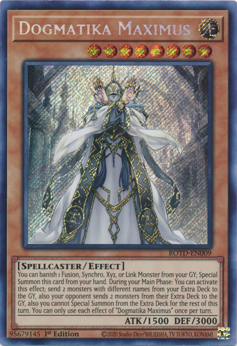 Dogmatika Maximus [ROTD-EN009] Secret Rare Yu-Gi-Oh!