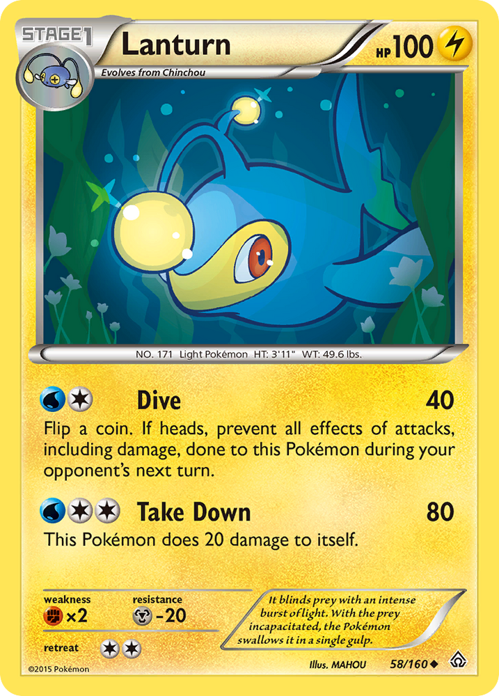 Lanturn (58/160) [XY: Primal Clash] Pokémon