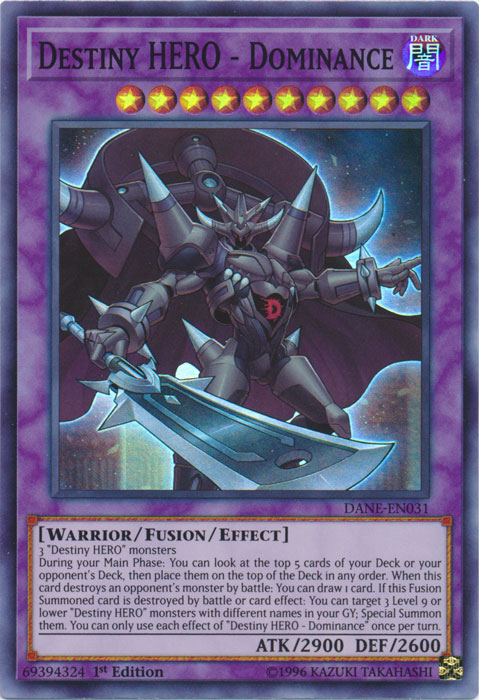 Destiny HERO - Dominance [DANE-EN031] Super Rare Yu-Gi-Oh!