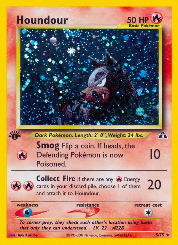 Houndour (5/75) [Neo Discovery 1st Edition] Pokémon