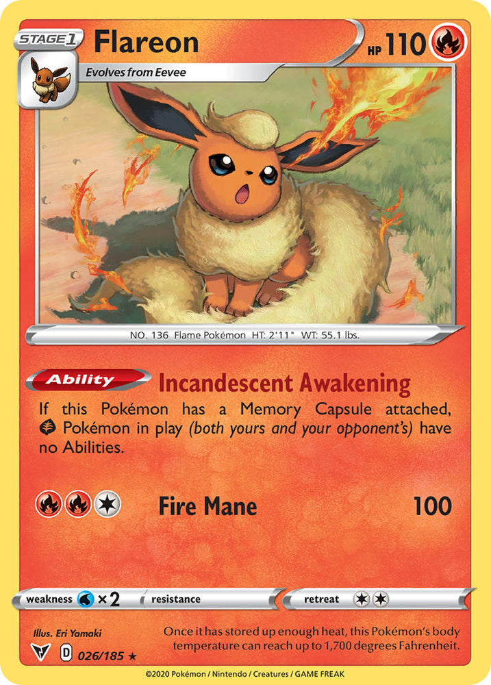 Flareon (026/185) [Sword & Shield: Vivid Voltage] Pokémon