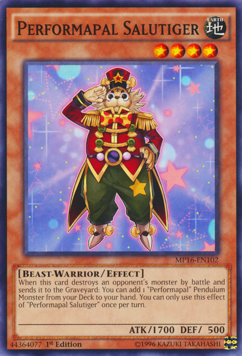 Performapal Salutiger [MP16-EN102] Common Yu-Gi-Oh!