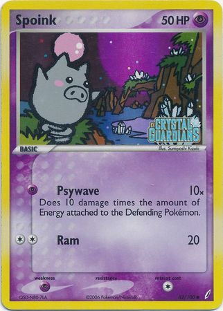Spoink (62/100) (Stamped) [EX: Crystal Guardians] Pokémon