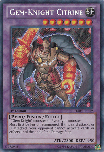 Gem-Knight Citrine [HA06-EN019] Secret Rare Yu-Gi-Oh!