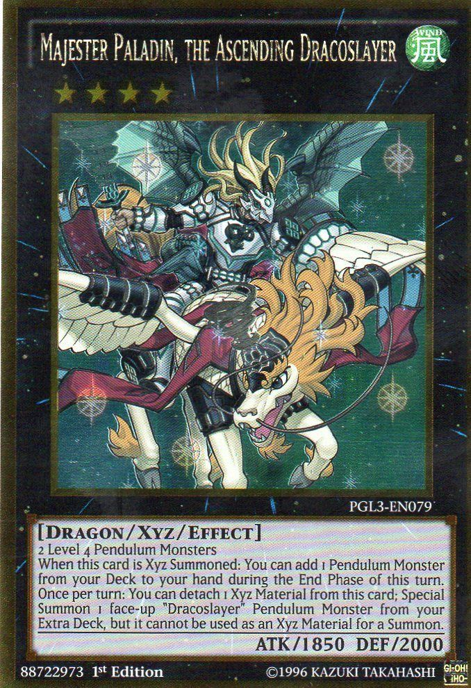 Majester Paladin, the Ascending Dracoslayer [PGL3-EN079] Gold Rare Yu-Gi-Oh!