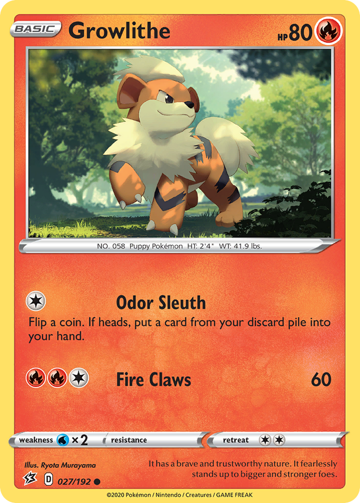 Growlithe (027/192) [Sword & Shield: Rebel Clash] Pokémon