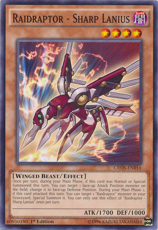Raidraptor - Sharp Lanius [CROS-EN016] Common Yu-Gi-Oh!