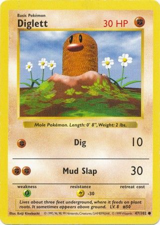Diglett (47/102) [Base Set Shadowless Unlimited] Pokémon