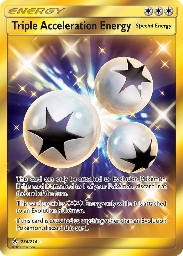 Triple Acceleration Energy (234/214) [Sun & Moon: Unbroken Bonds] Pokémon