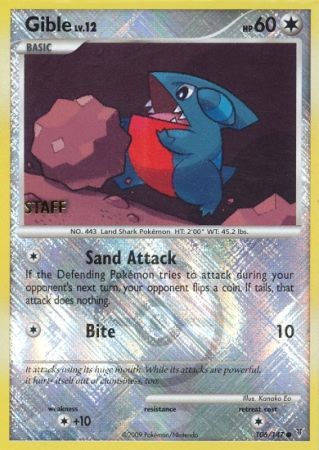 Gible (106/147) (Championship Promo Staff) [Platinum: Supreme Victors] Pokémon