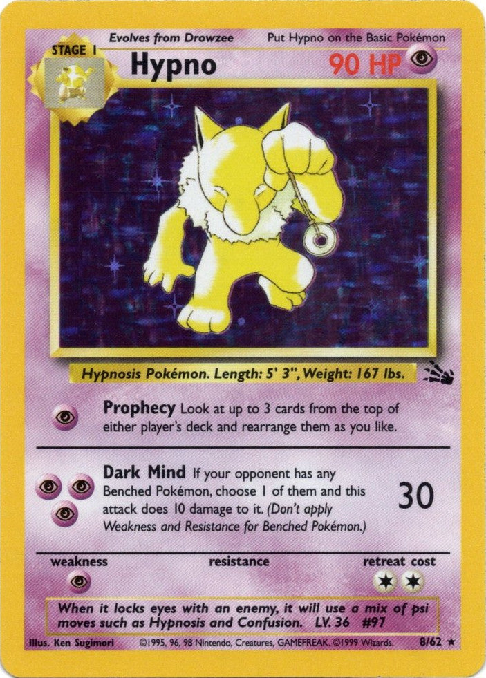 Hypno (8/62) [Fossil Unlimited] Pokémon