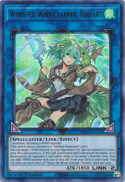 Wynn the Wind Charmer, Verdant [MP20-EN124] Ultra Rare Yu-Gi-Oh!