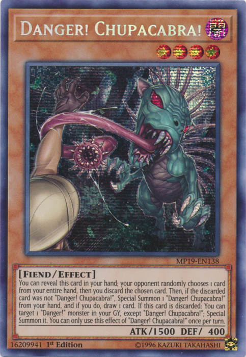 Danger! Chupacabra! [MP19-EN138] Prismatic Secret Rare Yu-Gi-Oh!