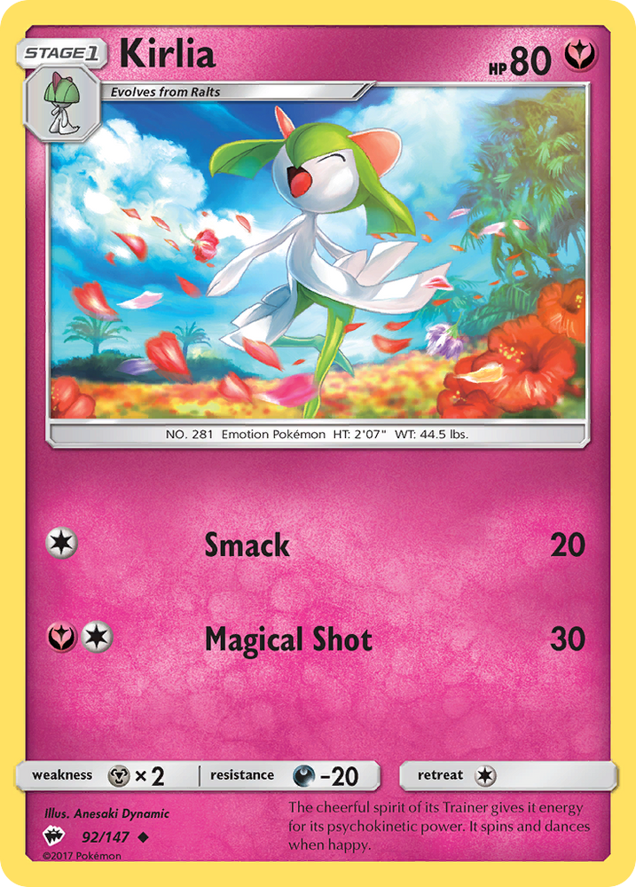 Kirlia (92/147) [Sun & Moon: Burning Shadows] Pokémon