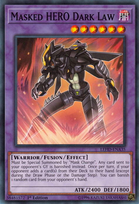 Masked Hero Dark Law [LEHD-ENA35] Common Yu-Gi-Oh!