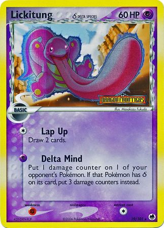 Lickitung (19/101) (Delta Species) (Stamped) [EX: Dragon Frontiers] Pokémon