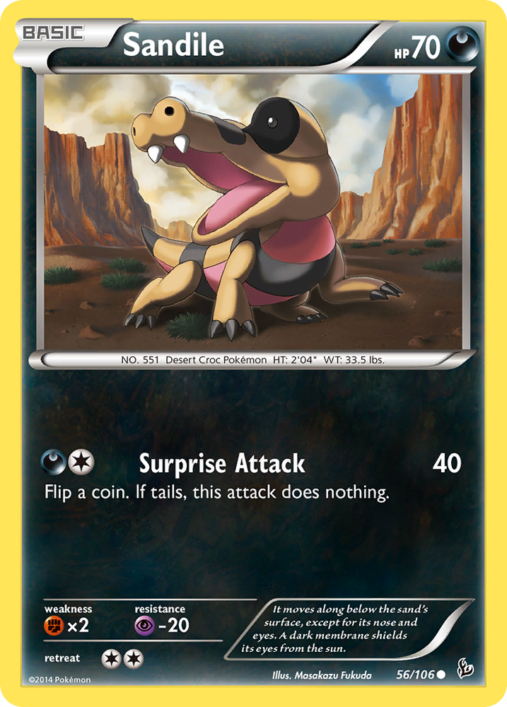 Sandile (56/106) [XY: Flashfire] Pokémon